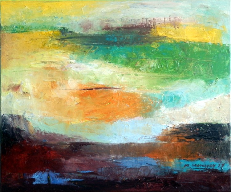 The 2 heavens - Oil on canvas